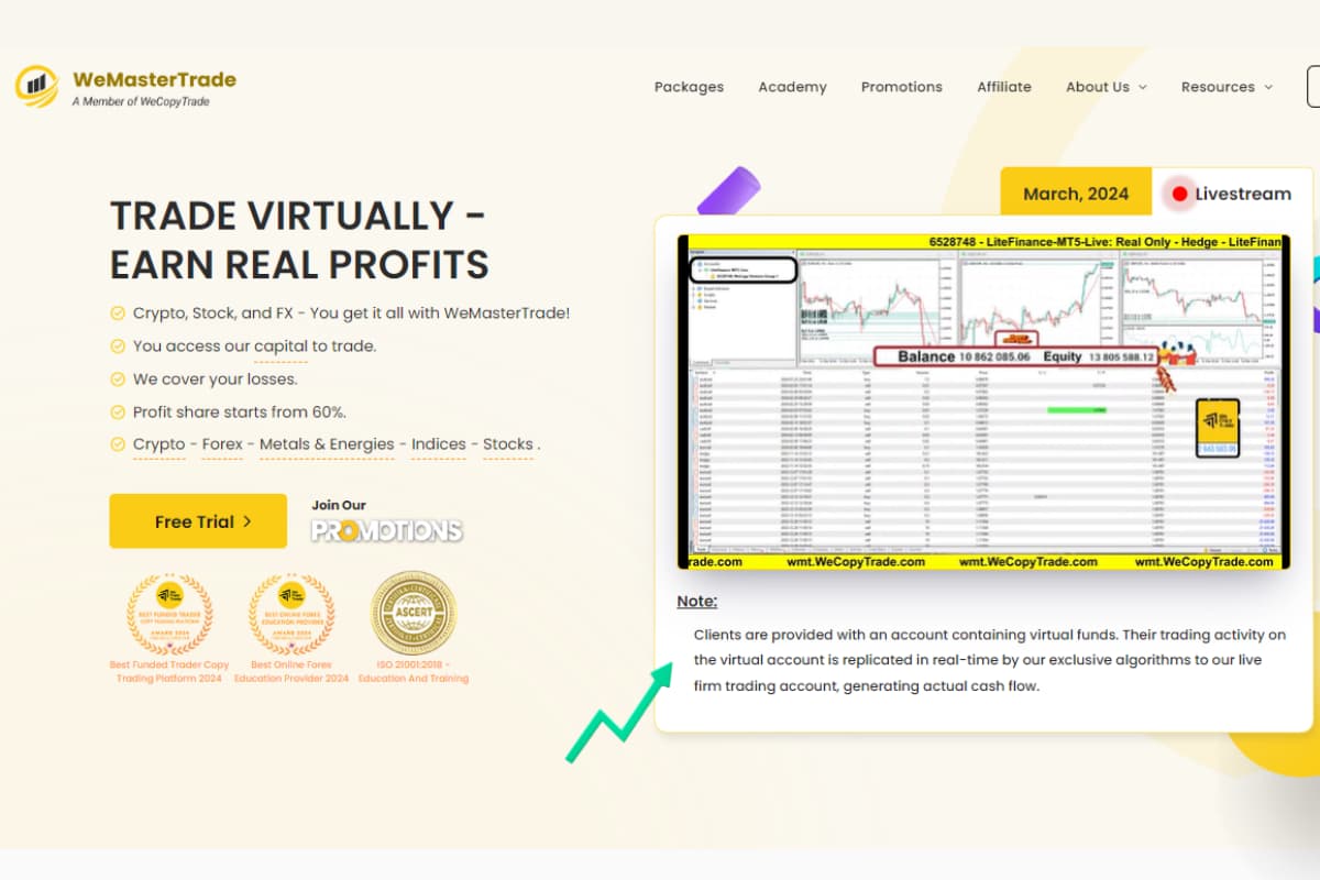 WeMasterTrade is a trusted Forex trading platform