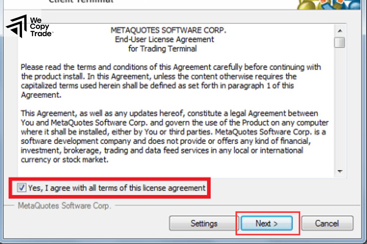 Select the Installation Location