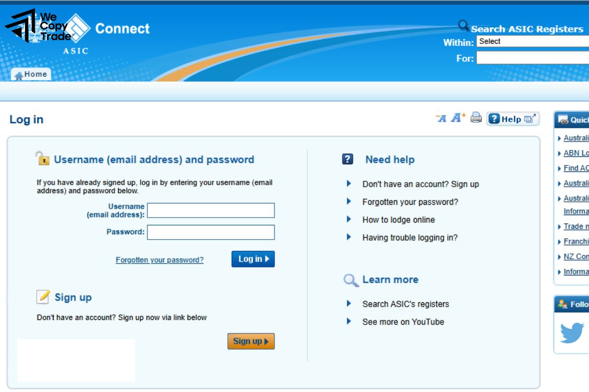 Visit the ASIC website